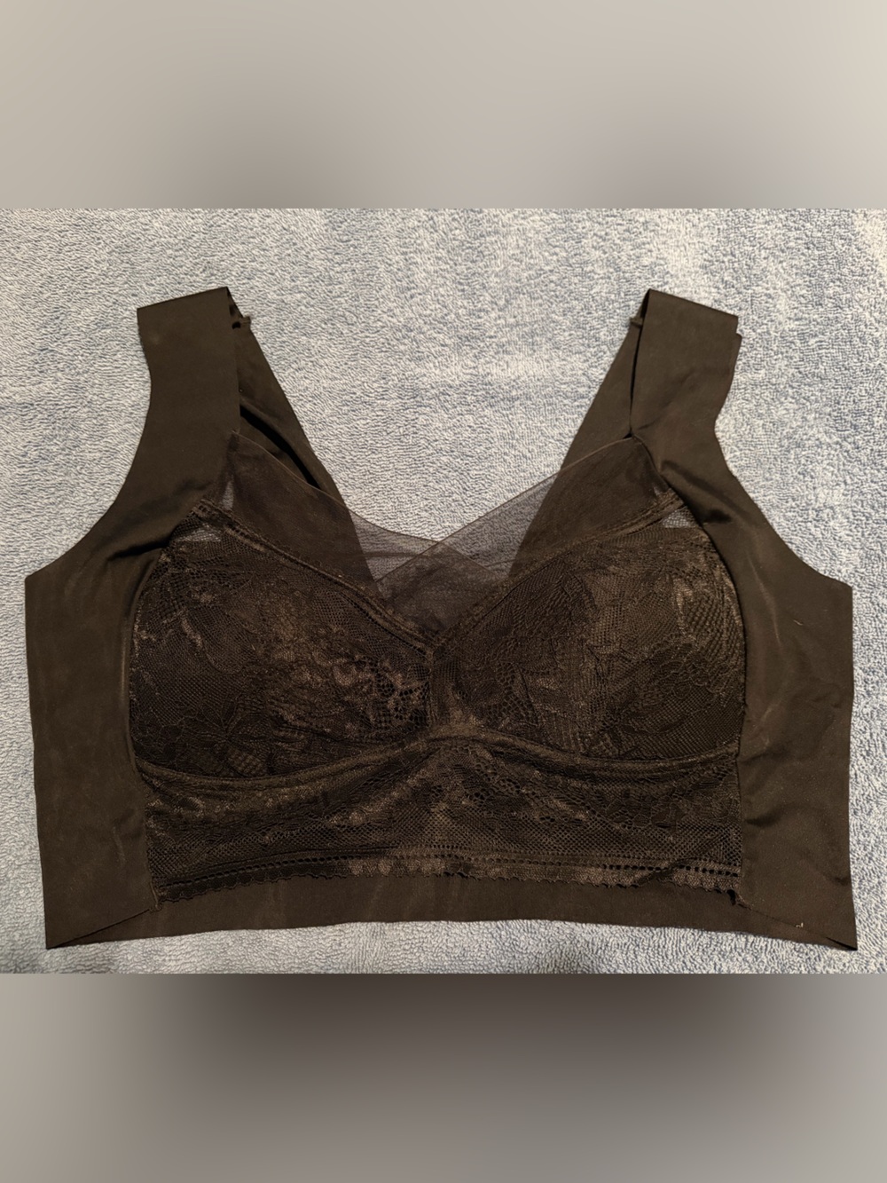 Black Lace Comfort Bralette - Women's Intimates